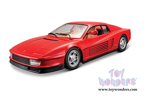 BBurago Ferrari Race & Play - Ferrari Testarossa Hard Top (1/24 scale diecast model car, Red)  26014R