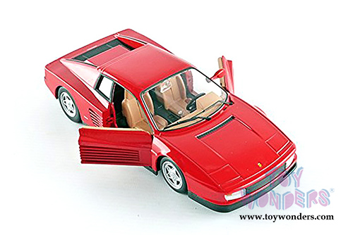 BBurago Ferrari Race & Play - Ferrari Testarossa Hard Top (1/24 scale diecast model car, Red)  26014R
