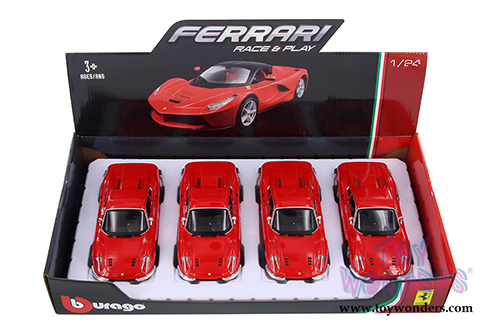 BBurago Ferrari Race & Play - Ferrari 246 GTB Hard Top (1/24 scale diecast model car, Red) 26015D