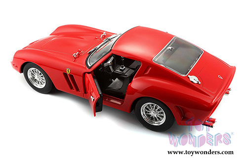 BBurago Ferrari Race & Play - Ferrari 250 GTO coupe (1/24 scale diecast model car, Red) 26018R