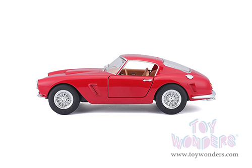BBurago Ferrari Race & Play - Ferrari 250 GT Berlinetta Passo Corto (1/24 scale diecast model car, Red) 26025R