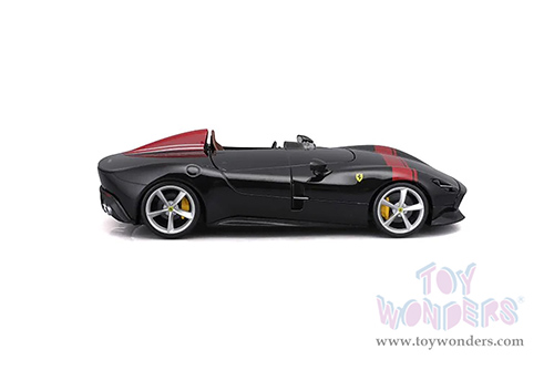 BBurago Ferrari Race & Play - Ferrari Monza SP1 (1/24 scale diecast model car, Black) 18-26027BK