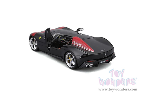 BBurago Ferrari Race & Play - Ferrari Monza SP1 (1/24 scale diecast model car, Black) 18-26027BK