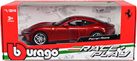 BBurago Ferrari Race & Play - Ferrari Roma (1/24 scale diecast model car, Red) 26029R