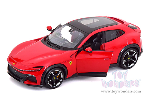 BBurago Ferrari Race & Play - Ferrari Purosangue SUV (1/24 scale diecast model car, Red) 18-26030R