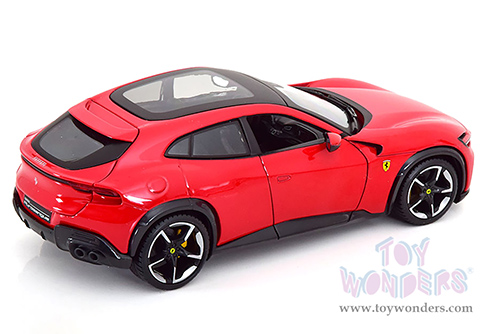 BBurago Ferrari Race & Play - Ferrari Purosangue SUV (1/24 scale diecast model car, Red) 18-26030R