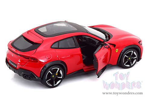 BBurago Ferrari Race & Play - Ferrari Purosangue SUV (1/24 scale diecast model car, Red) 18-26030R