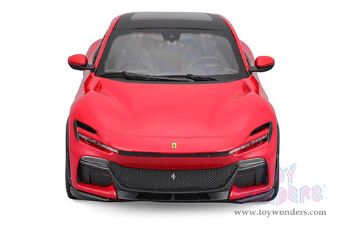 BBurago Ferrari Race & Play - Ferrari Purosangue SUV (1/24 scale diecast model car, Red) 18-26030R