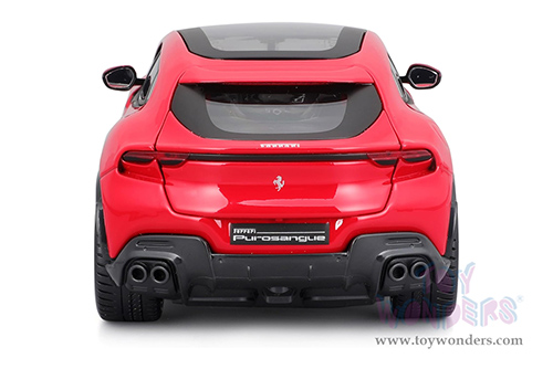 BBurago Ferrari Race & Play - Ferrari Purosangue SUV (1/24 scale diecast model car, Red) 18-26030R