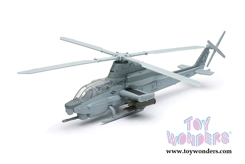 New Ray - Sky Pilot Bell AH-1Z Cobra Helicopter (1/55 Scale diecast model, Gray) 26123