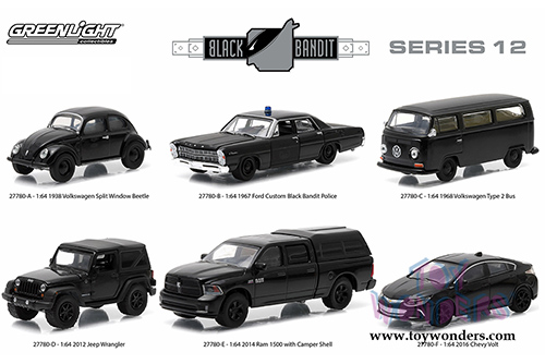 Greenlight Black Bandit Series 12 (1/64 scale diecast model car, Black) 27780/48