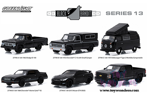 Greenlight Black Bandit Series 13 (1/64 scale diecast model car, Black) 27790/48