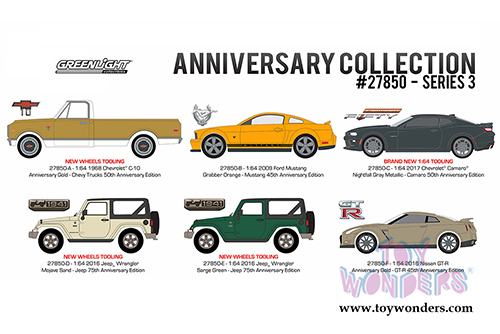 Greenlight - Anniversary Collection Series 3 (1/64 scale diecast model car, Asstd.) 27850/48