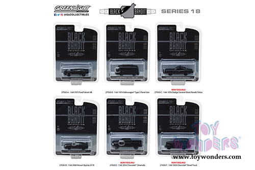 Greenlight Black Bandit Series 18 (1/64 scale diecast model car, Black) 27930/48