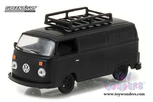 Greenlight Black Bandit Series 18 | Volkswagen Type 2 Panel Van (1974, 1/64 scale diecast model car, Black) 27930B/48