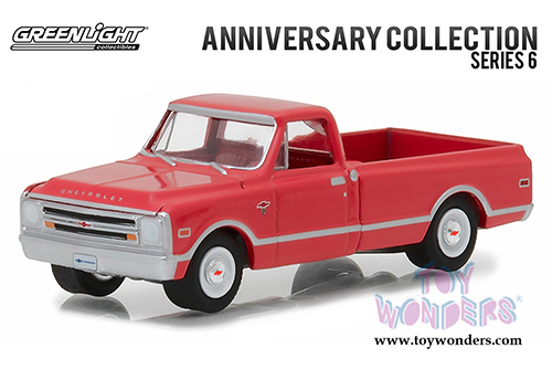 Greenlight - Anniversary Collection Series 6 | Chevrolet&reg; C-10 100th Anniversary of Chevy&reg; Trucks (1968, 1/64 scale diecast model car, Red) 27940B/48