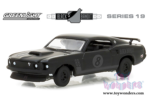Greenlight Black Bandit Series 19 | Ford Mustang (1969, 1/64 scale diecast model car, Black) 27950B/48