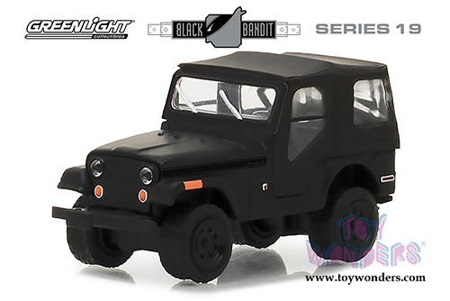 Greenlight Black Bandit Series 19 | Jeep&reg; CJ-5 (1970, 1/64 scale diecast model car, Black) 27950D/48