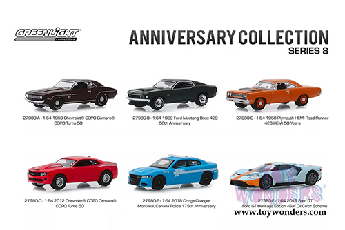 Greenlight - Anniversary Collection Series 8 (1/64 scale diecast model car, Asstd.) 27980/48