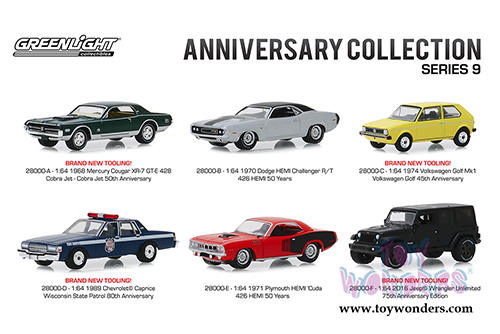 Greenlight - Anniversary Collection Series 9 (1/64 scale diecast model car, Asstd.) 28000/48