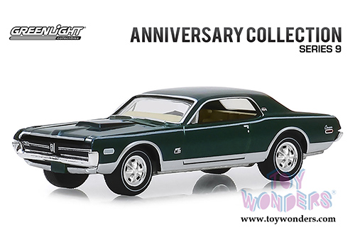 Greenlight - Anniversary Collection Series 9 | Mercury Cougar XR-7 GT-E 428 Cobra Jet - Cobra Jet 50th Anniversary (1968, 1/64 scale diecast model car, Dark Green) 28000A/48