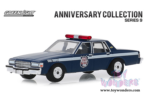 Greenlight - Anniversary Collection Series 9 | Chevrolet&reg; Caprice - Wisconsin State Patrol 80th Anniversary (1989, 1/64 scale diecast model car, Dark Blue) 28000D/48