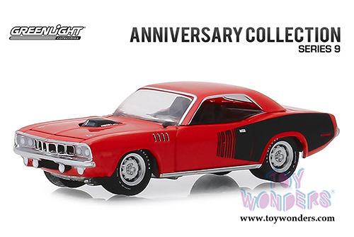 Greenlight - Anniversary Collection Series 9 | Plymouth HEMI&reg; 'Cuda - 426 HEMI 50 Years (1971, 1/64 scale diecast model car, Red/Black) 28000E/48