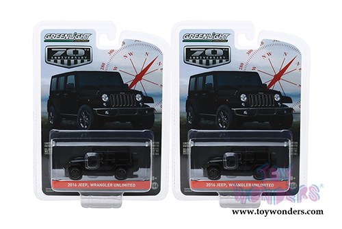 Greenlight - Anniversary Collection Series 9 |  Jeep&reg; Wrangler Unlimited - 75th Anniversary Edition (2016, 1/64 scale diecast model car, Black) 28000F/48