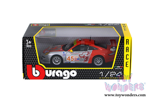 BBurago Race - Porsche 911 GT3 RSR Hardtop (1/24 scale diecast model car, Red) 28002R