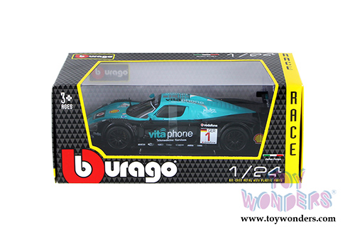BBurago Race - Maserati MC12 Race Car #1 (1/24 scale diecast model car, Blue) 28004BU