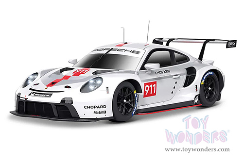 BBurago Race - Porsche 911 RSR GT (1/24 scale diecast model car, White) 18-28013WT