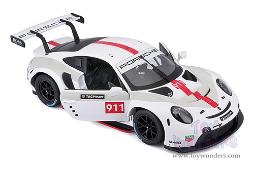 BBurago Race - Porsche 911 RSR GT (1/24 scale diecast model car, White) 18-28013WT
