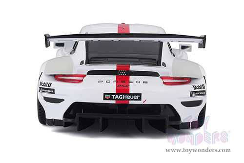 BBurago Race - Porsche 911 RSR GT (1/24 scale diecast model car, White) 18-28013WT