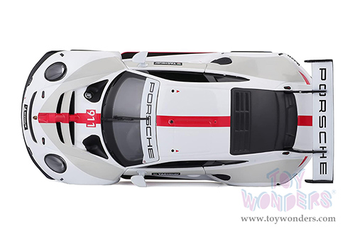 BBurago Race - Porsche 911 RSR GT (1/24 scale diecast model car, White) 18-28013WT