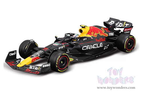 Bburago - Oracle Red Bull Racing RB18 #11 Sergio Perez with Driver Formula One F1 Abu Dhabi GP "Construtors' Champion" (2022) (1/24 scale diecast model car, Black) 18-28026/11
