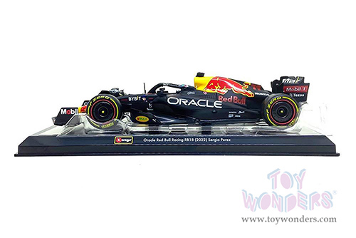Bburago - Oracle Red Bull Racing RB18 #11 Sergio Perez with Driver Formula One F1 Abu Dhabi GP "Construtors' Champion" (2022) (1/24 scale diecast model car, Black) 18-28026/11