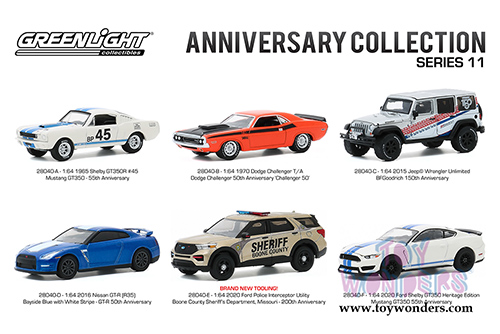 Greenlight - Anniversary Collection Series 11 (1/64 scale diecast model car, Asstd.) 28040/48