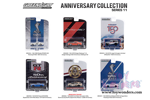 Greenlight - Anniversary Collection Series 11 (1/64 scale diecast model car, Asstd.) 28040/48