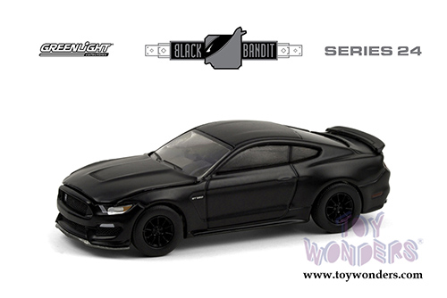 Greenlight Black Bandit - Series 24 | Ford Mustang Shelby GT350 (2016, 1/64 scale diecast model car, Black) 28050E/48