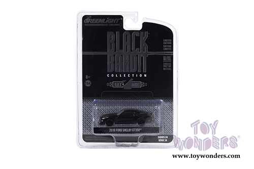 Greenlight Black Bandit - Series 24 | Ford Mustang Shelby GT350 (2016, 1/64 scale diecast model car, Black) 28050E/48