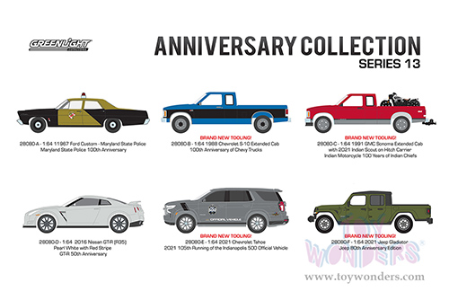 Greenlight - Anniversary Collection Series 13 (1/64 scale diecast model car, Asstd.) 28080/48