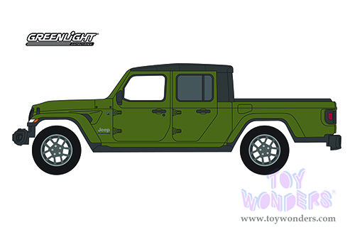 Greenlight - Anniversary Collection Series 13 | Jeep&reg; Gladiator Pickup Truck - Jeep&reg; 80th Anniversary (2021, 1/64 scale diecast model car, Green/Black) 28080F/48