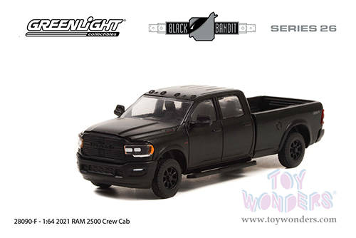 Greenlight Black Bandit - Series 26 | RAM 2500 4x4 Crew Cab Pickup Truck (2021, 1/64 scale diecast model car, Black) 28090F/48