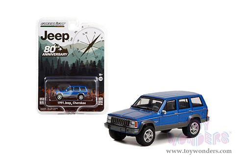 28100D/48 Greenlight 1991 Jeep Cherokee 80th Anniversary Edition model diecast car