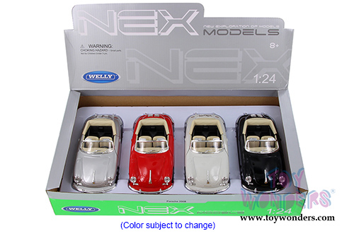 Welly - Porsche 356B Convertible (1/24 scale diecast model car, Asstd.) 29390/4D
