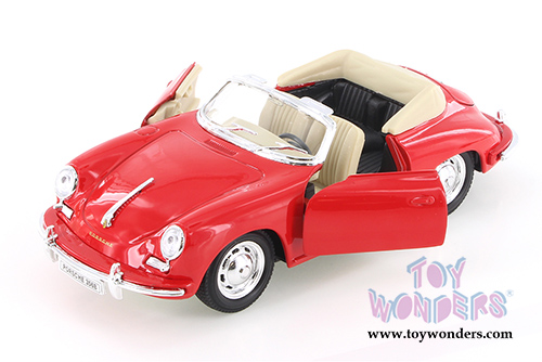 Welly - Porsche 356B Convertible (1/24 scale diecast model car, Red) 29390WR