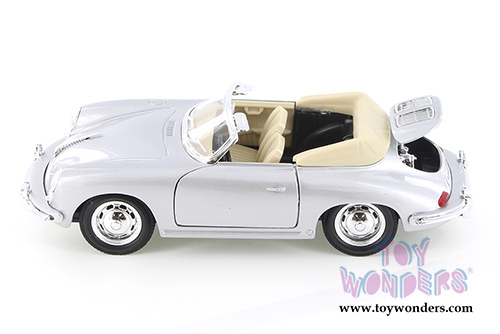 Welly - Porsche 356B Convertible (1/24 scale diecast model car, Silver) 29390WSV