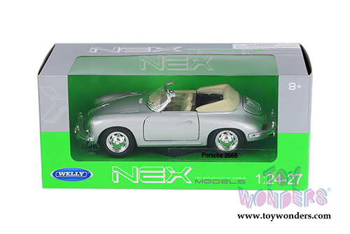Welly - Porsche 356B Convertible (1/24 scale diecast model car, Silver) 29390WSV