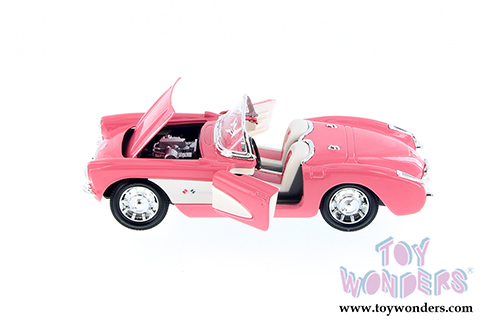 Welly - Chevrolet Corvette Convertible (1957, 1/24 scale diecast model car, Pink) 29393WPK