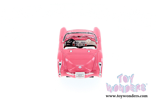 Welly - Chevrolet Corvette Convertible (1957, 1/24 scale diecast model car, Pink) 29393WPK